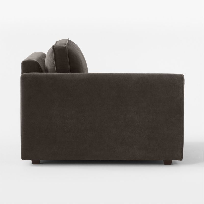 Malea Charcoal Grey Performance Fabric Left-Arm Chair - Image 3