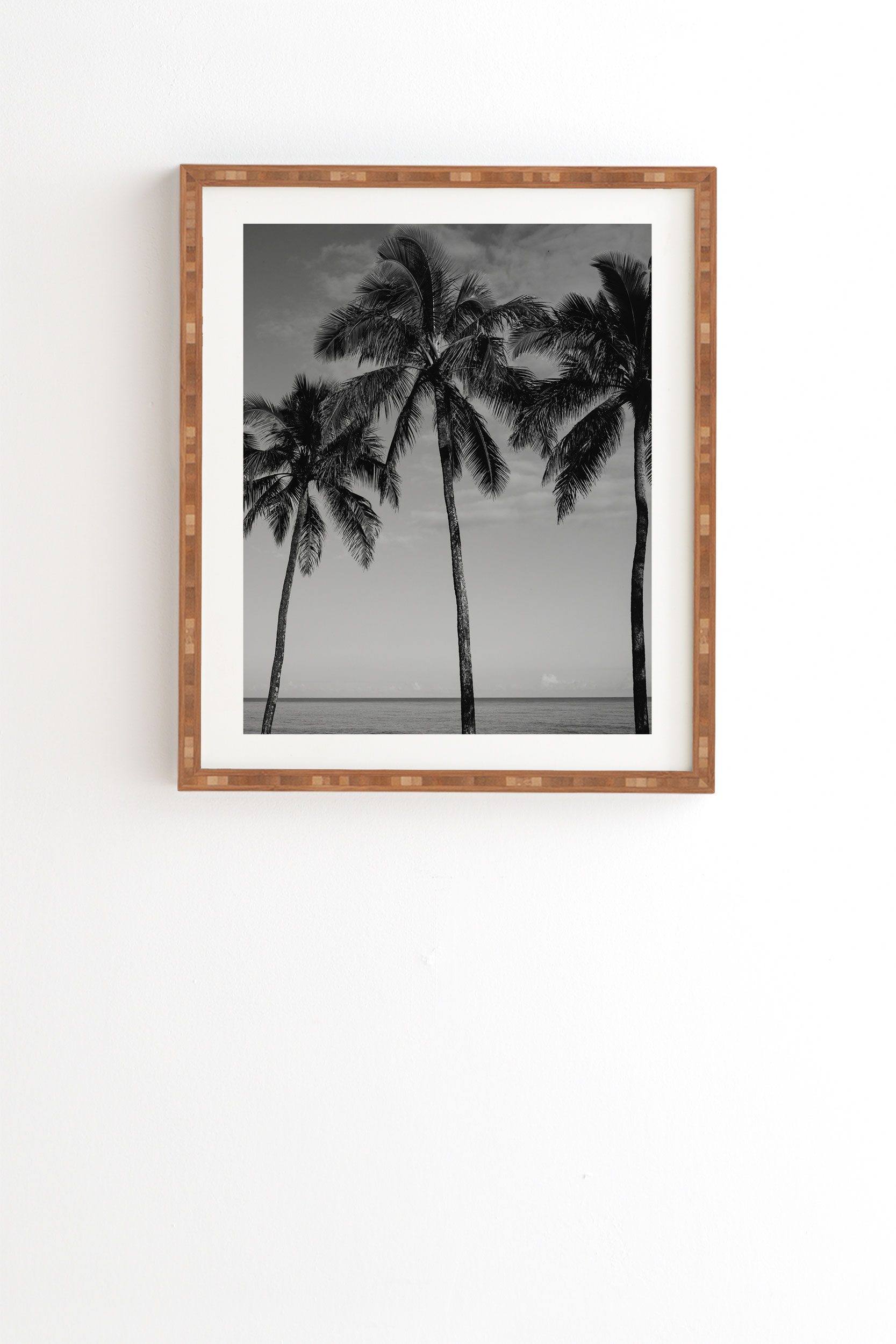 Hawaiian Palms Iv by Bethany Young Photography - Framed Wall Art Bamboo 30" x 30" - Image 0