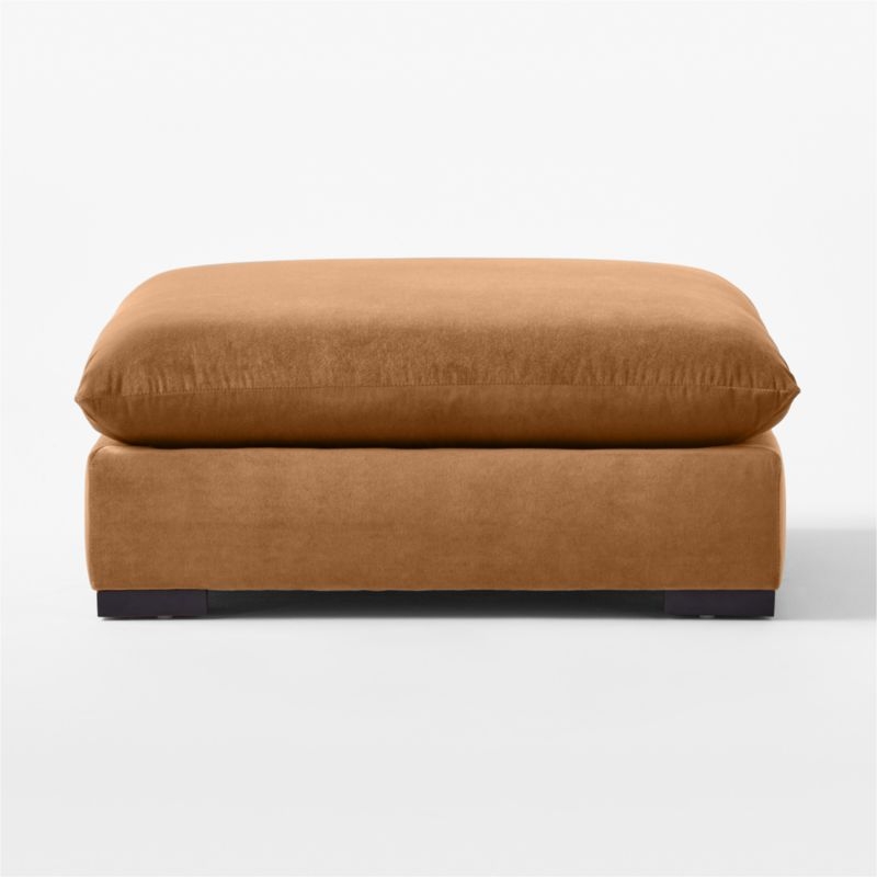 Deseo Copper Brown Performance Velvet Deep Depth Ottoman - Image 3