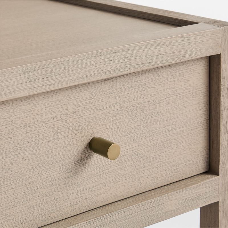 Keane 18" Weathered Natural Solid Wood Narrow Nightstand - Image 1