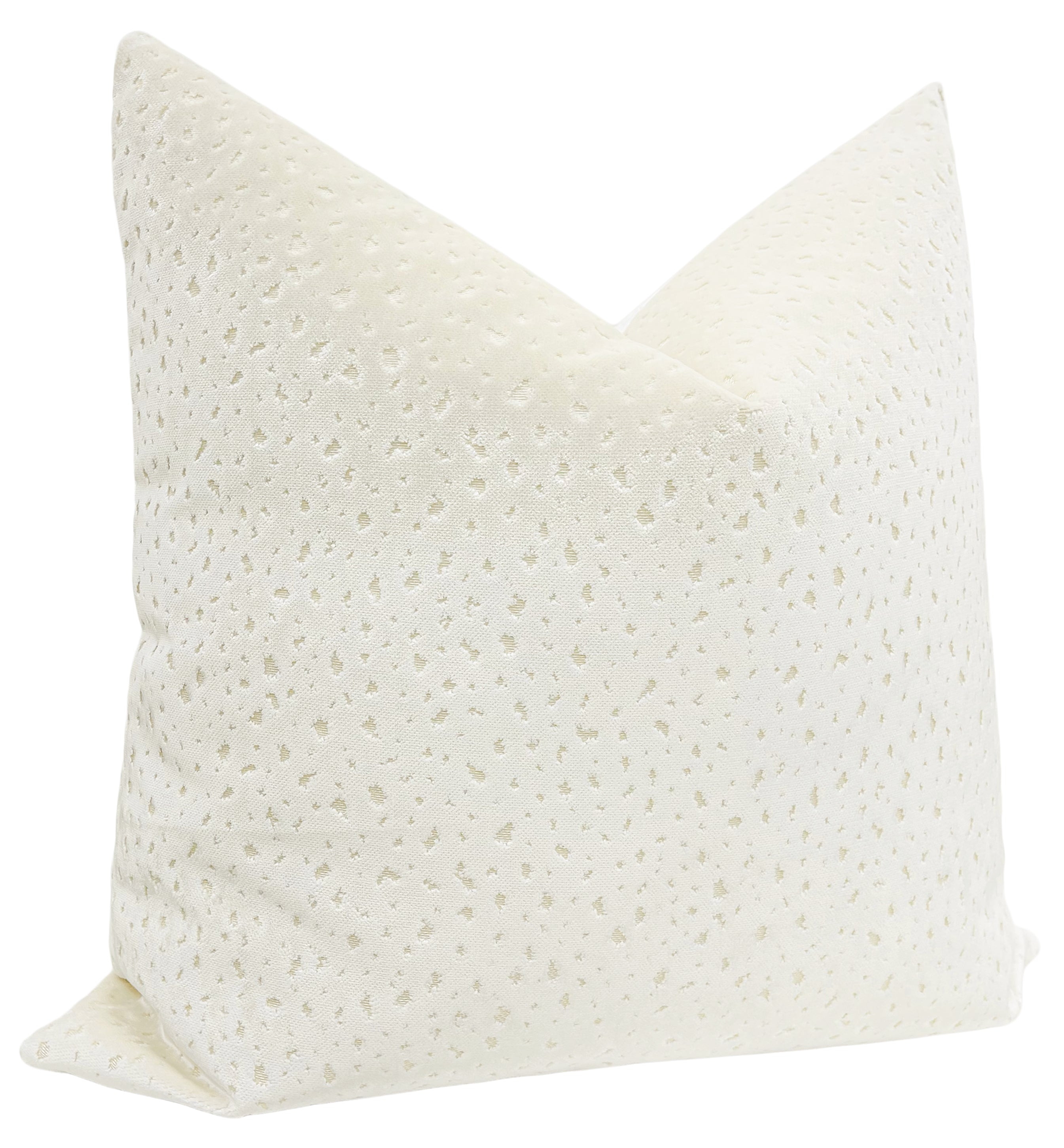 ANTELOPE CUT VELVET // ALABASTER - 20” X 26” STANDARD SHAM - Image 1