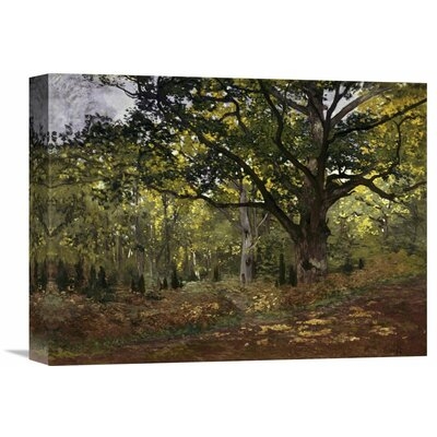 'Bodmer Oak, Fontainebleau Forest, 1865' by Claude Monet Painting Print on Wrapped Canvas - Image 0