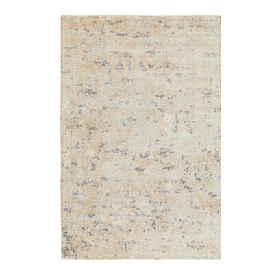 One-of-a-Kind Felic Hand-Knotted New Age 5'10" x 9' Area Rug in Ivory - Image 0
