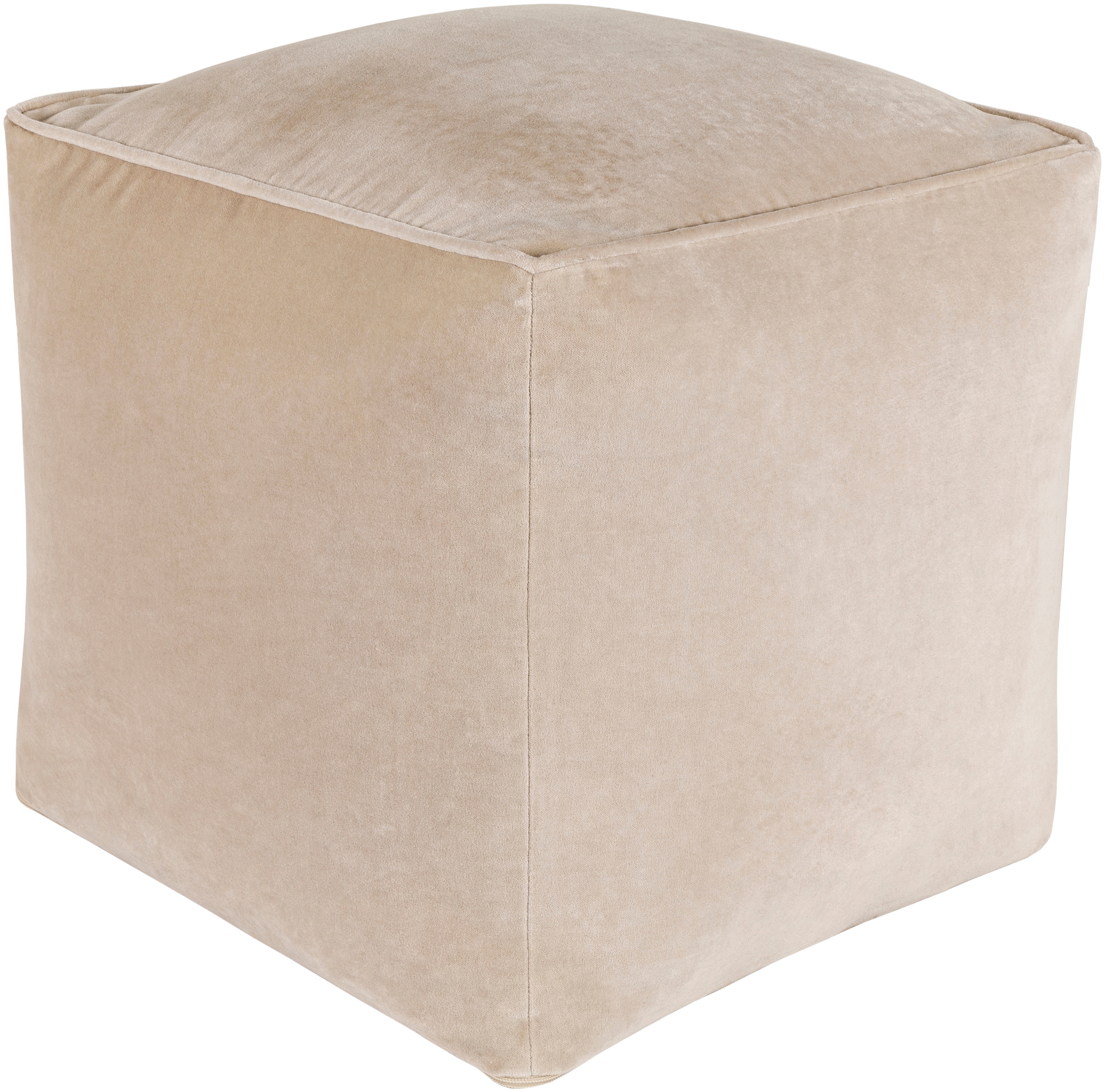 Cotton Velvet Velvet Pouf - Image 0