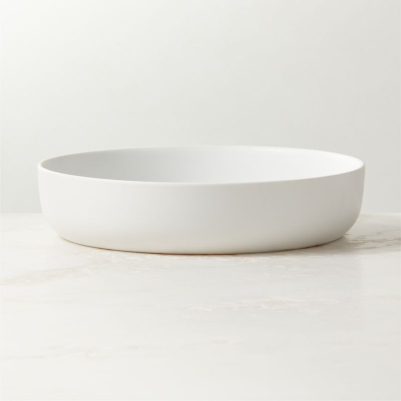 Mori Matte White Pasta Bowls Set of 8 - Image 1