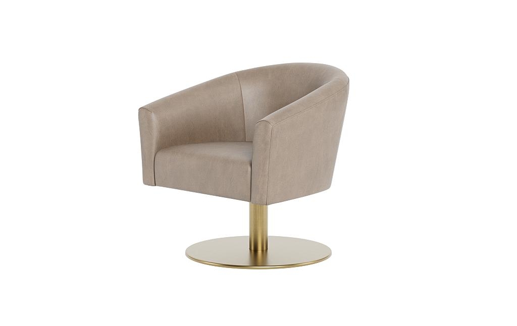 Tegan Leather Pedestal Swivel Chair - Image 2