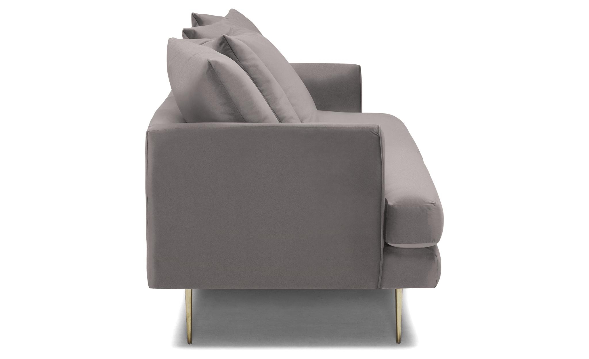 Purple Aime Mid Century Modern Sofa - Sunbrella Premier Wisteria - Image 2