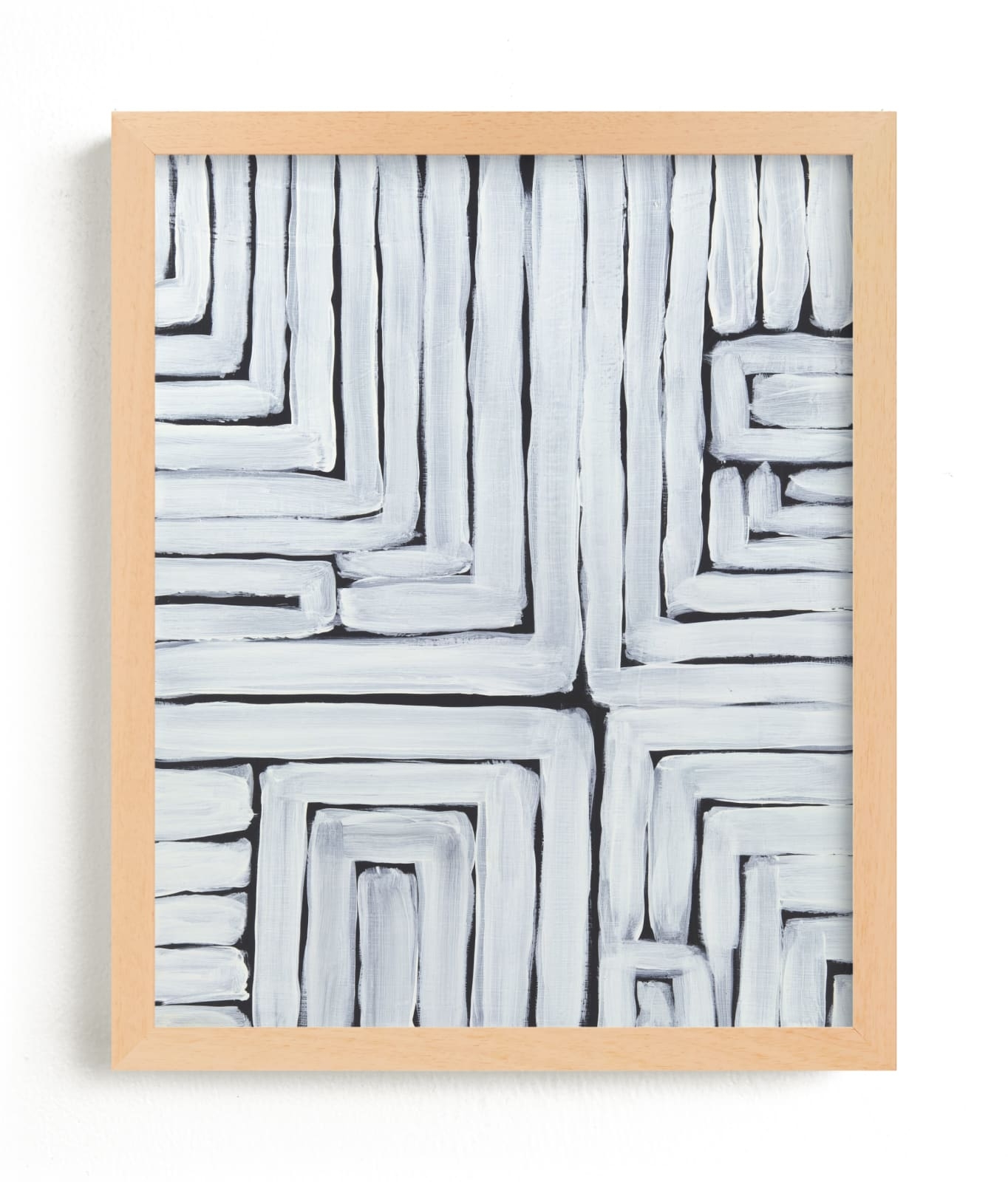 GPS White Stripes And Black Lines Open Edition Fine Art Print - Image 0