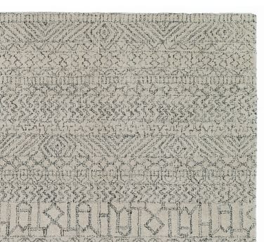 Thayer Hand Tufted Wool Rug, 8 x 10', Ivory/Gray - Image 1