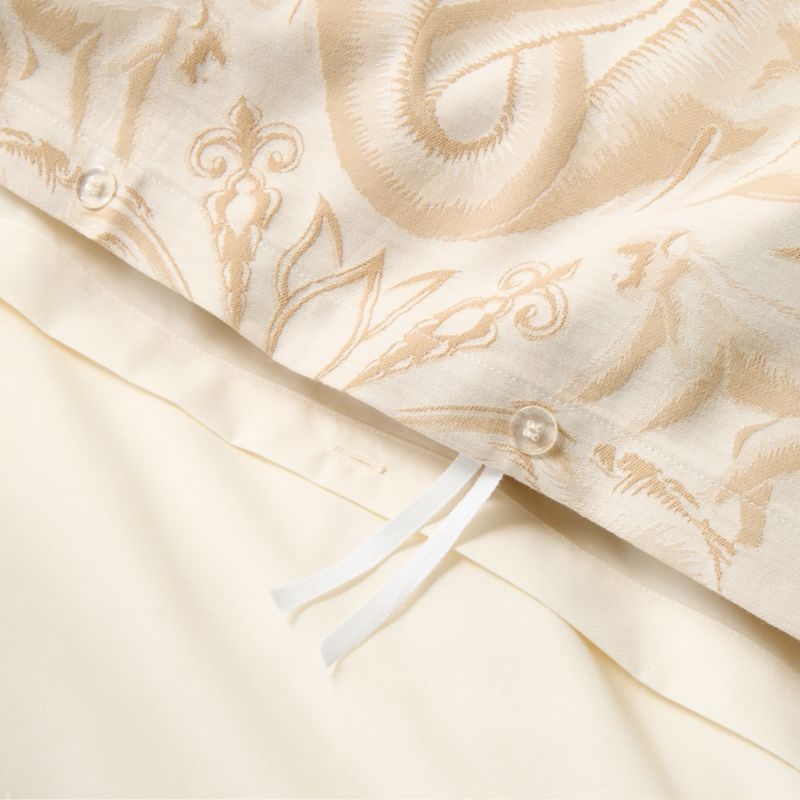 Entwined Elephants Natural Full/Queen Duvet Cover - The White Lotus - Image 2