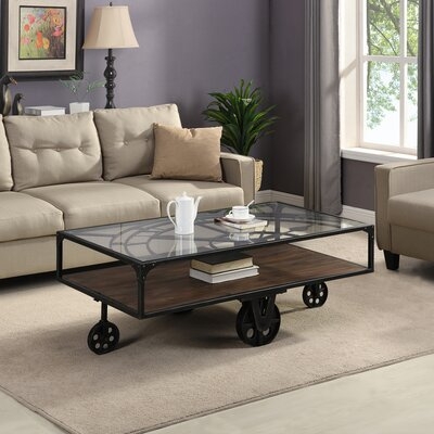 Beil Wheel Coffee Table with Storage - Image 0