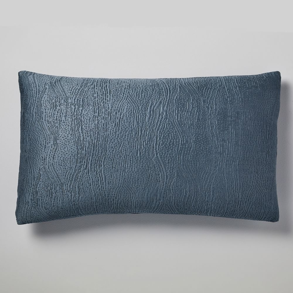 Silky TENCEL & Cotton Matelasse King Sham, Stormy Blue - Image 0