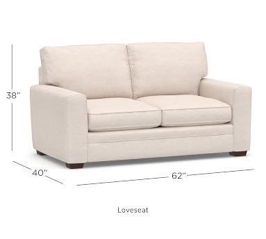 Pearce Square Arm Upholstered Grand Sofa, Down Blend Wrapped Cushions, Performance Heathered Basketweave Dove - Image 4