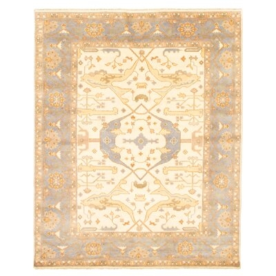 One-of-a-Kind Fahrettin Hand-Knotted New Age 7'10" x 9'8" Wool Area Rug in Cream/Yellow - Image 0