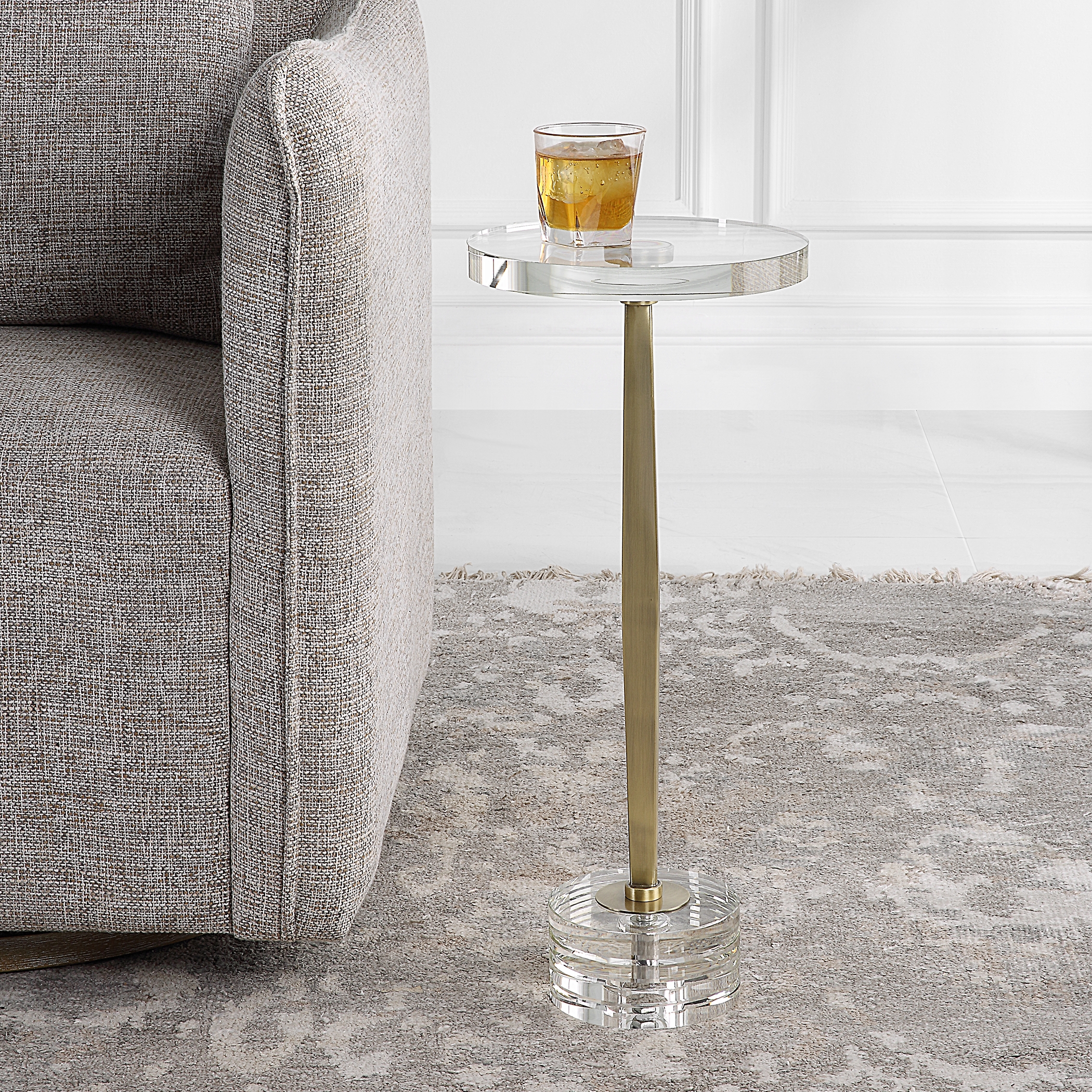 Groove Crystal Drink Table - Image 1