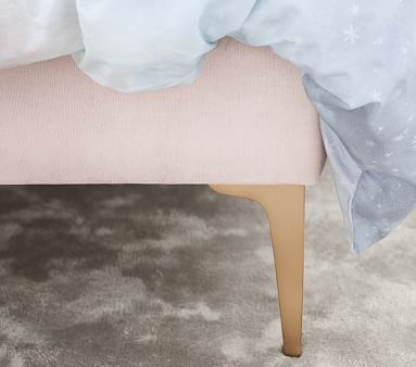 Avalon Upholstered Bed, Full, Linen Blend, Pale Pink - Image 4