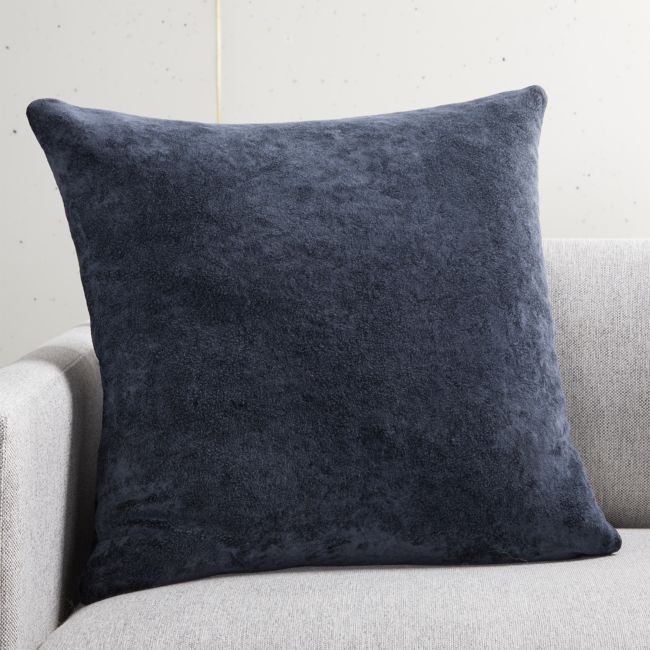 20" Strauss Navy Pillow with Down-Alternative Insert - Image 0
