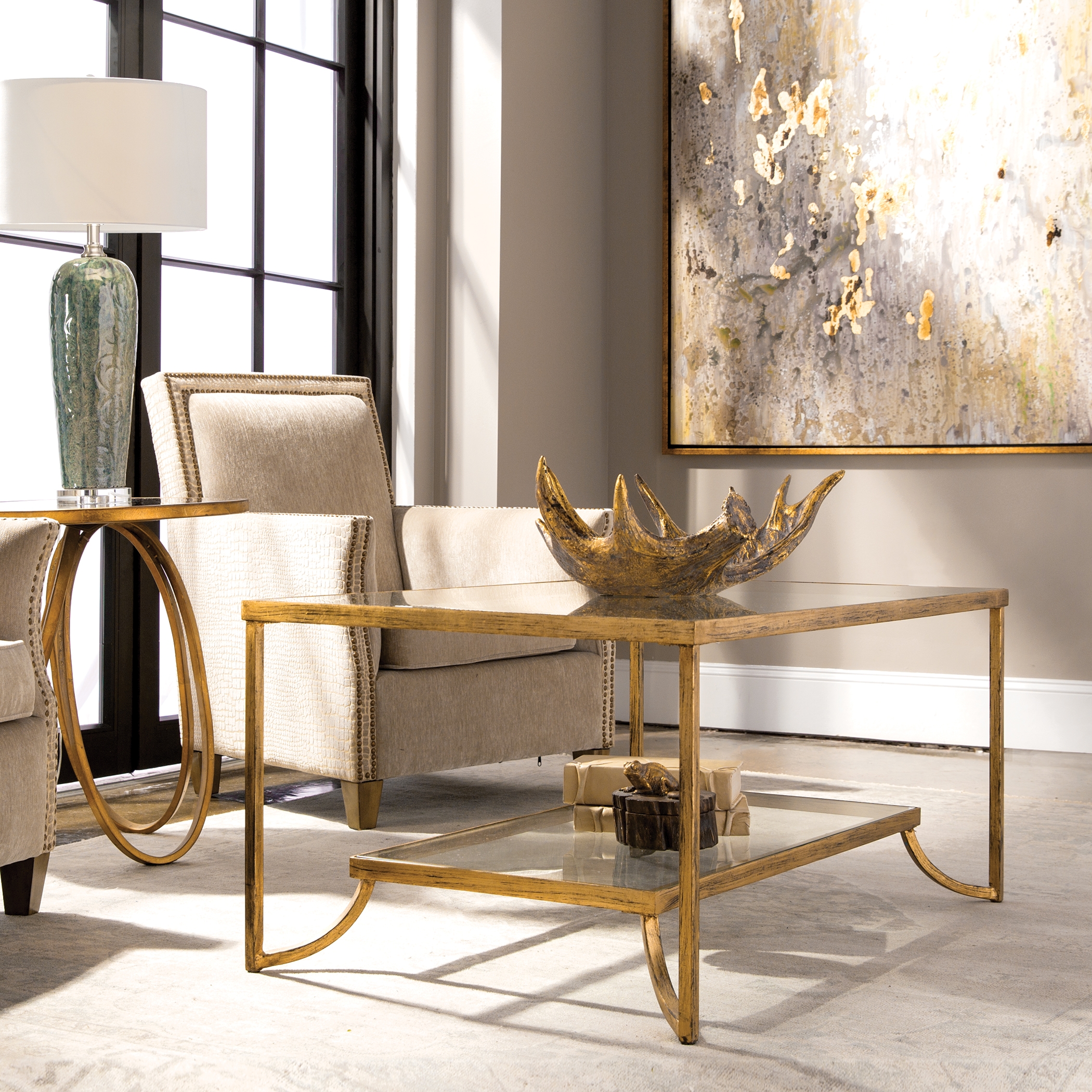 Katina Gold Leaf Coffee Table - Image 3