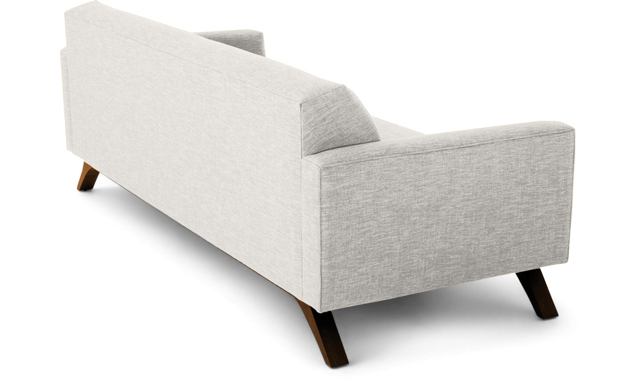 Modern Sofa - Roddy Mid Century Couch - Tussah Snow - Mocha - White - Image 3