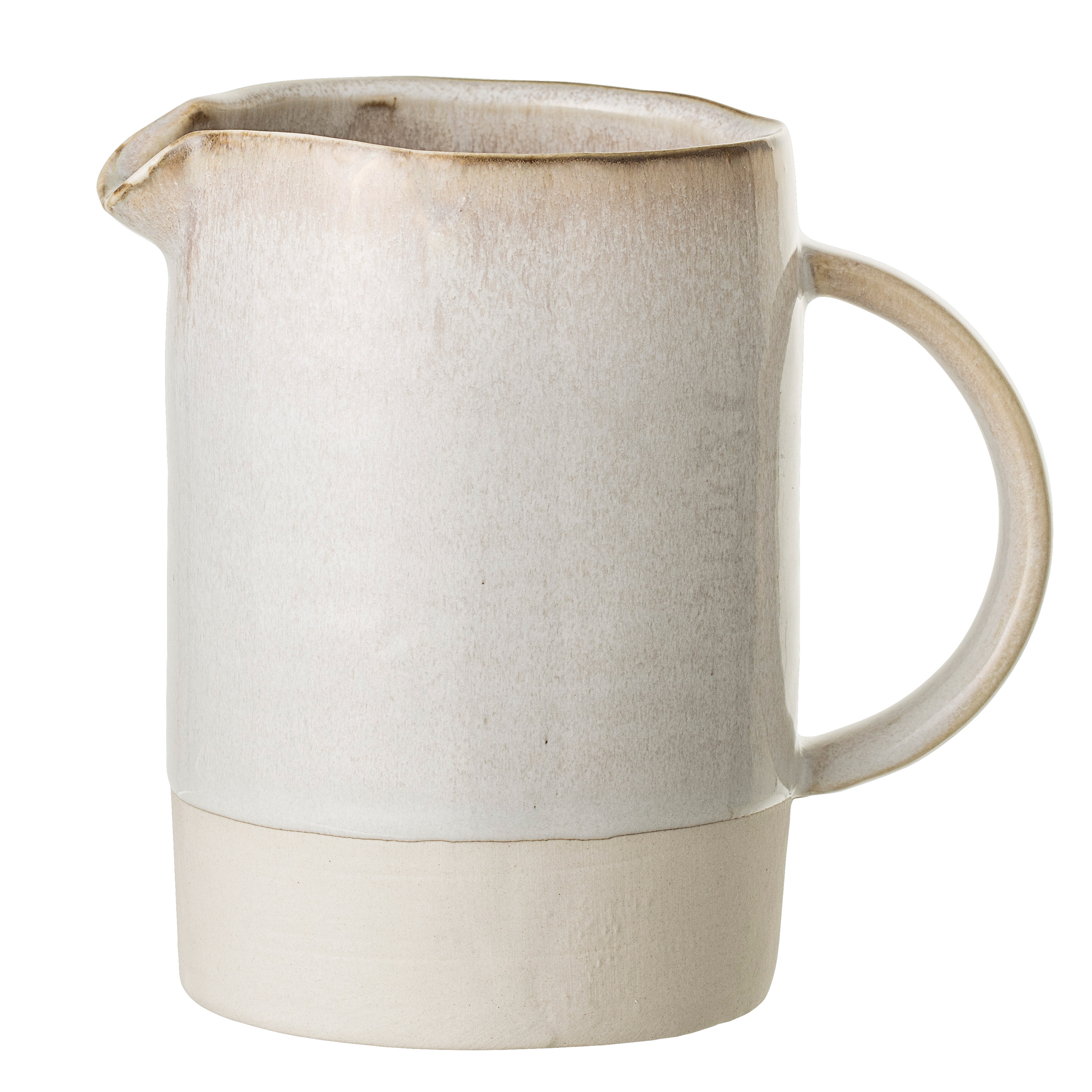 Distressed White Stoneware Carrie Pitcher - Image 0