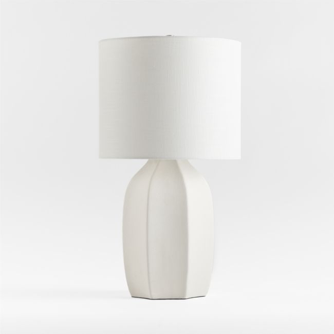 Amaryllis Small White Ceramic Table Lamp - Image 0