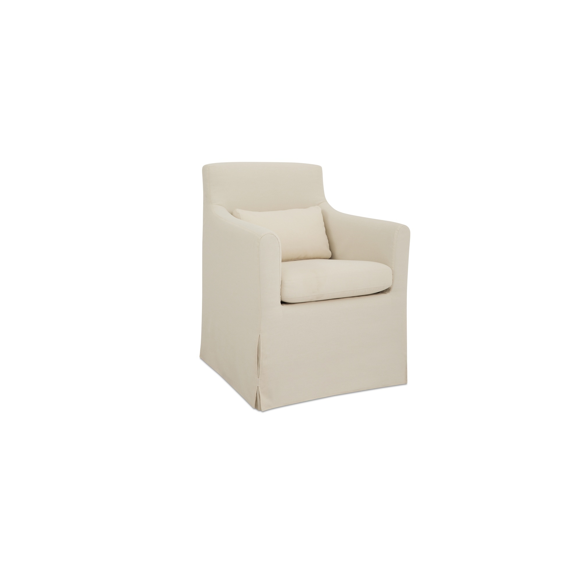 Lydia Outdoor Slipcover Dining Chair Cream - Image 1