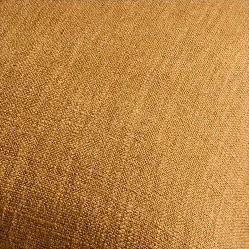 Moroccan Ocher 20x20 Organic Laundered Linen Throw Pillow with Down-Alternative Insert - Image 3
