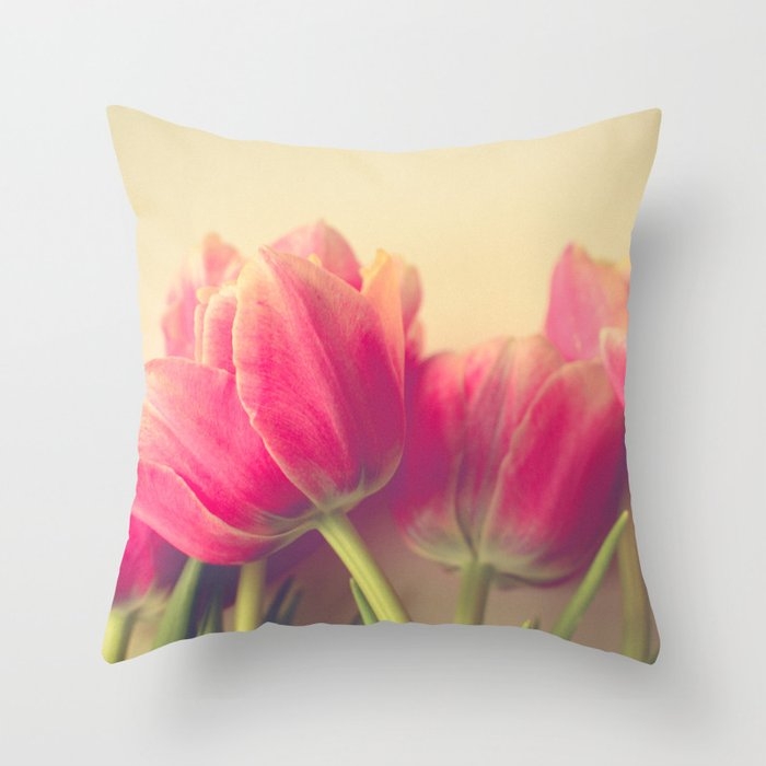 Tulip Throw Pillow by Olivia Joy St Claire X  Modern Photograp - Cover (16" x 16") With Pillow Insert - Outdoor Pillow - Image 0