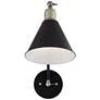 Wray Black & Antique Brass Hardwired Wall Lamp - Image 3