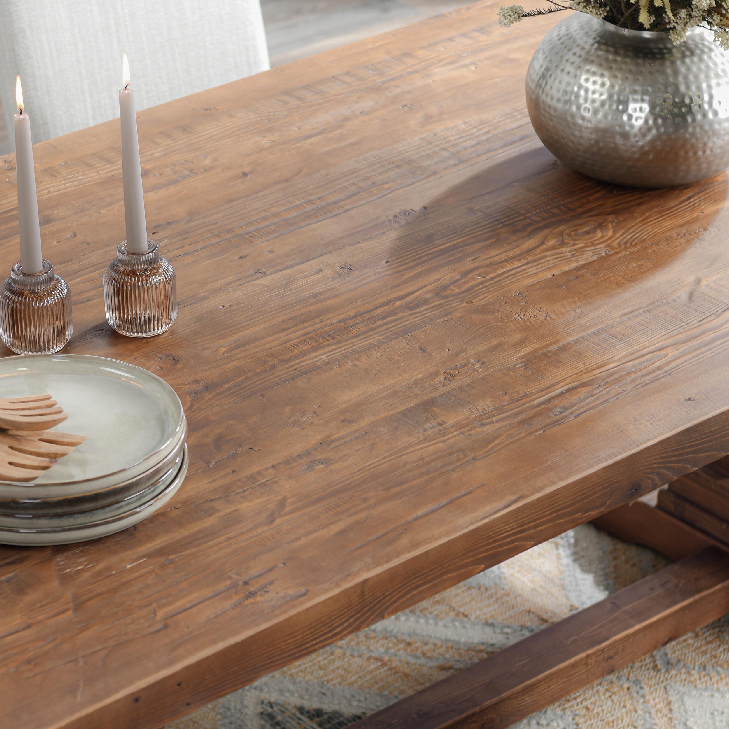 Alexander 110" Ext Dining Table Brown - Image 8