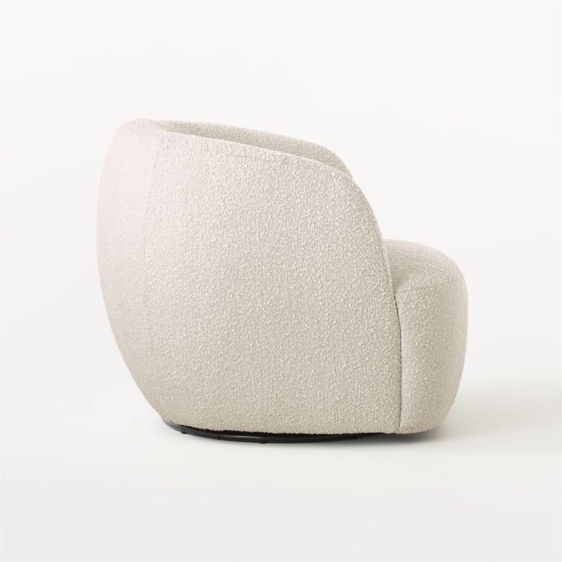Gwyneth Ivory Boucle Swivel Chair by Goop - Image 6