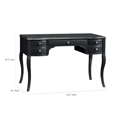 The Emily & Meritt Lilac Desk, Asphalt Gray, In-Home - Image 4