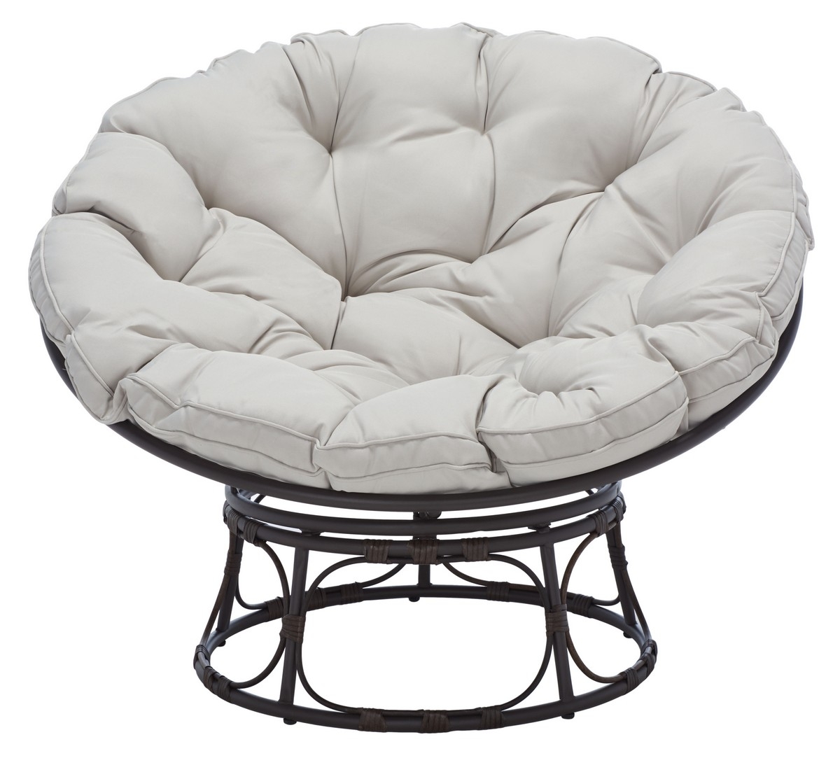 Kiraya Papasan Chair - Brown/Grey - Safavieh - Image 0
