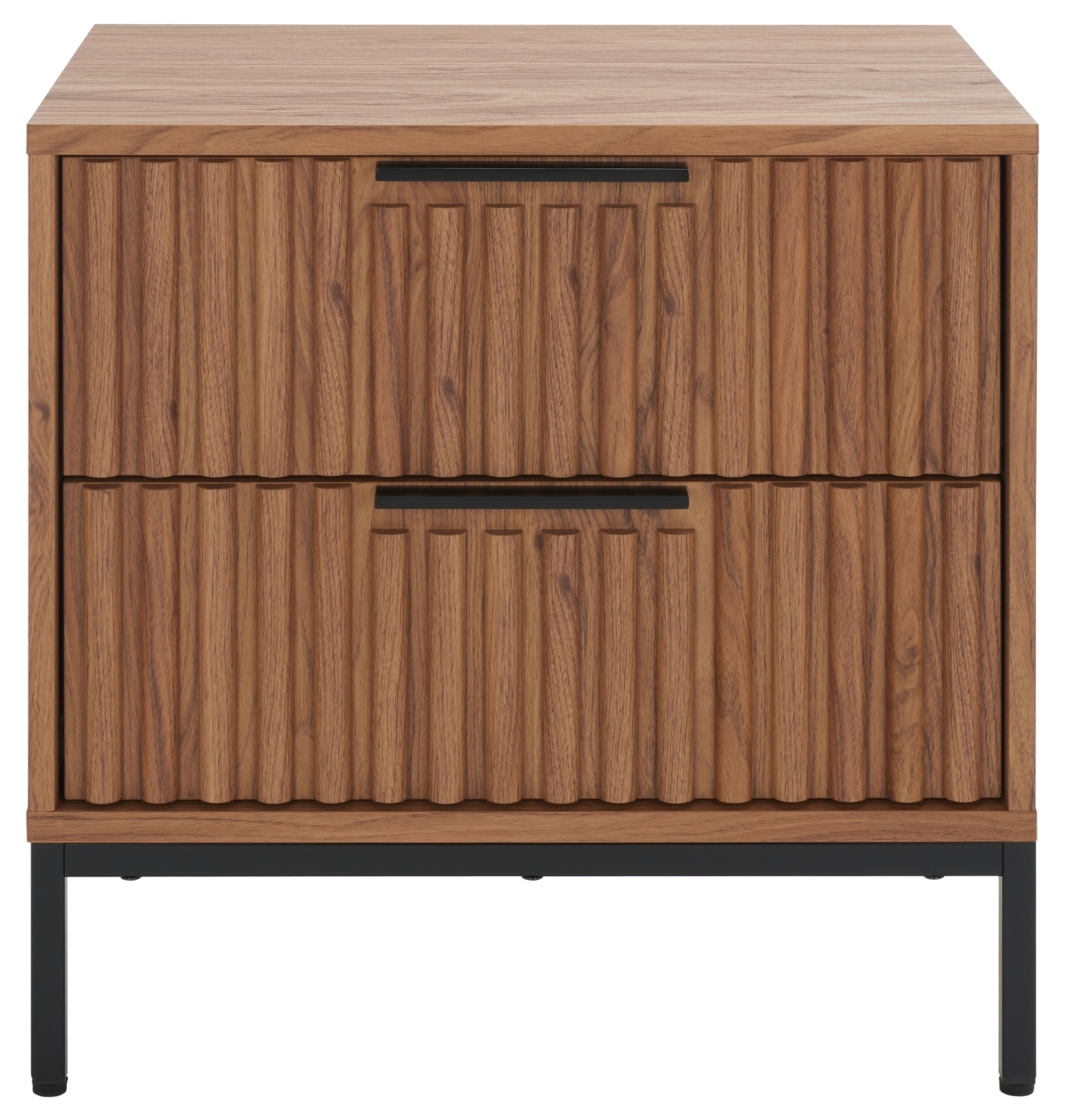 Lylia 2 Drawer Nightstand - Oak / Black - Safavieh - Image 0