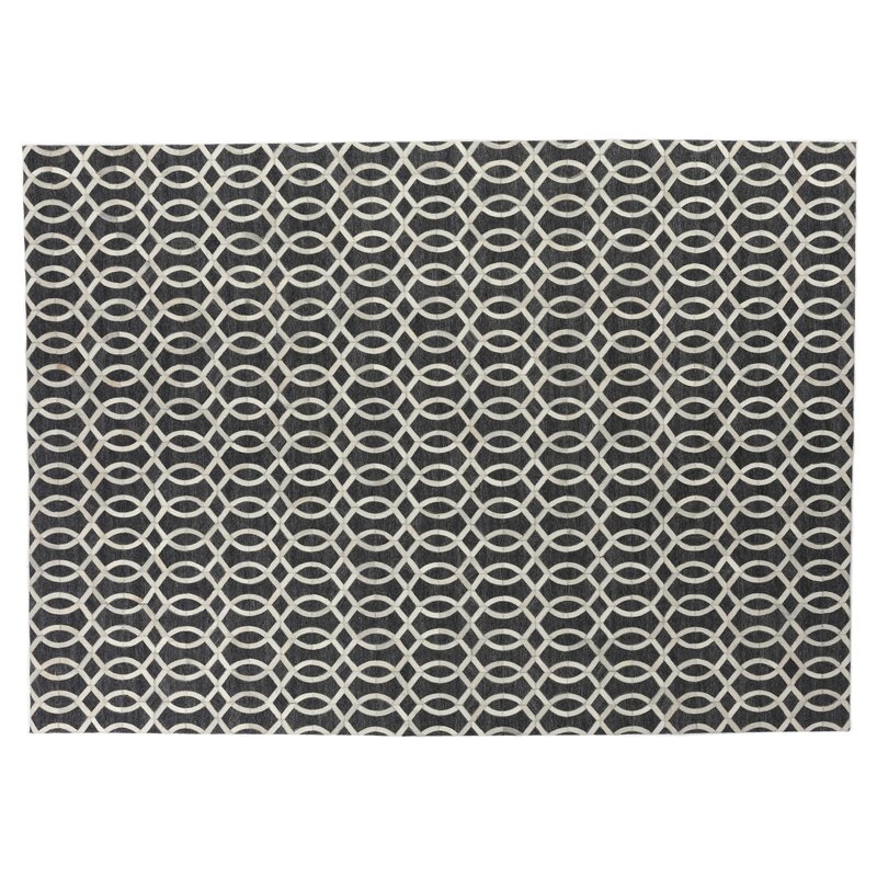 Exquisite Rugs Berlin Charcoal/Ivory Area Rug Rug Size: Rectangle 5' x 8' - Image 0