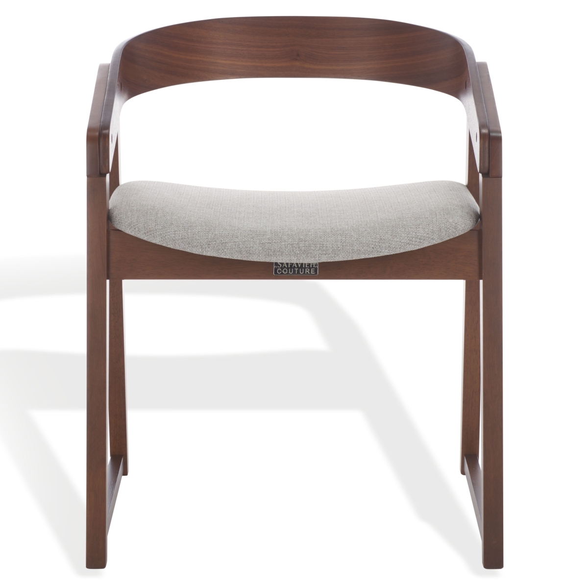 Hildabryna Wood Dining Chair - Walnut / Light Grey - Image 1