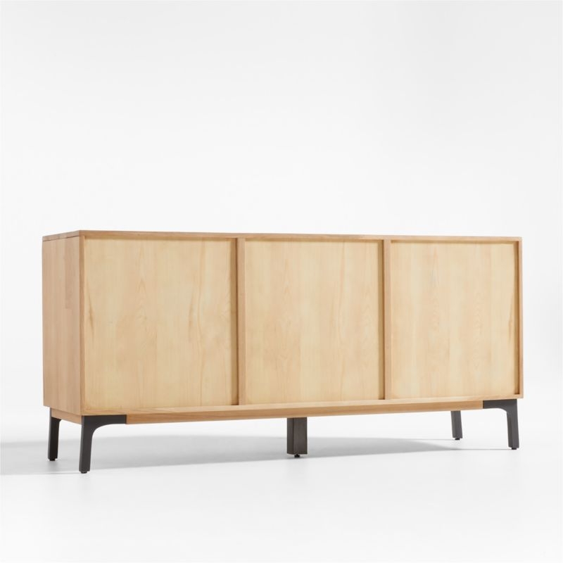 Lakin 71" White Oak Wood Credenza - Image 3