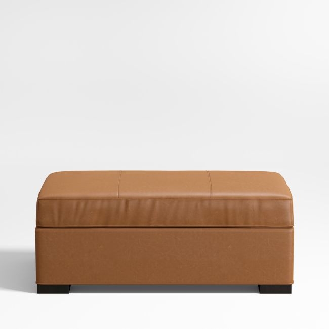 Axis Classic Leather Storage Ottoman - Image 0