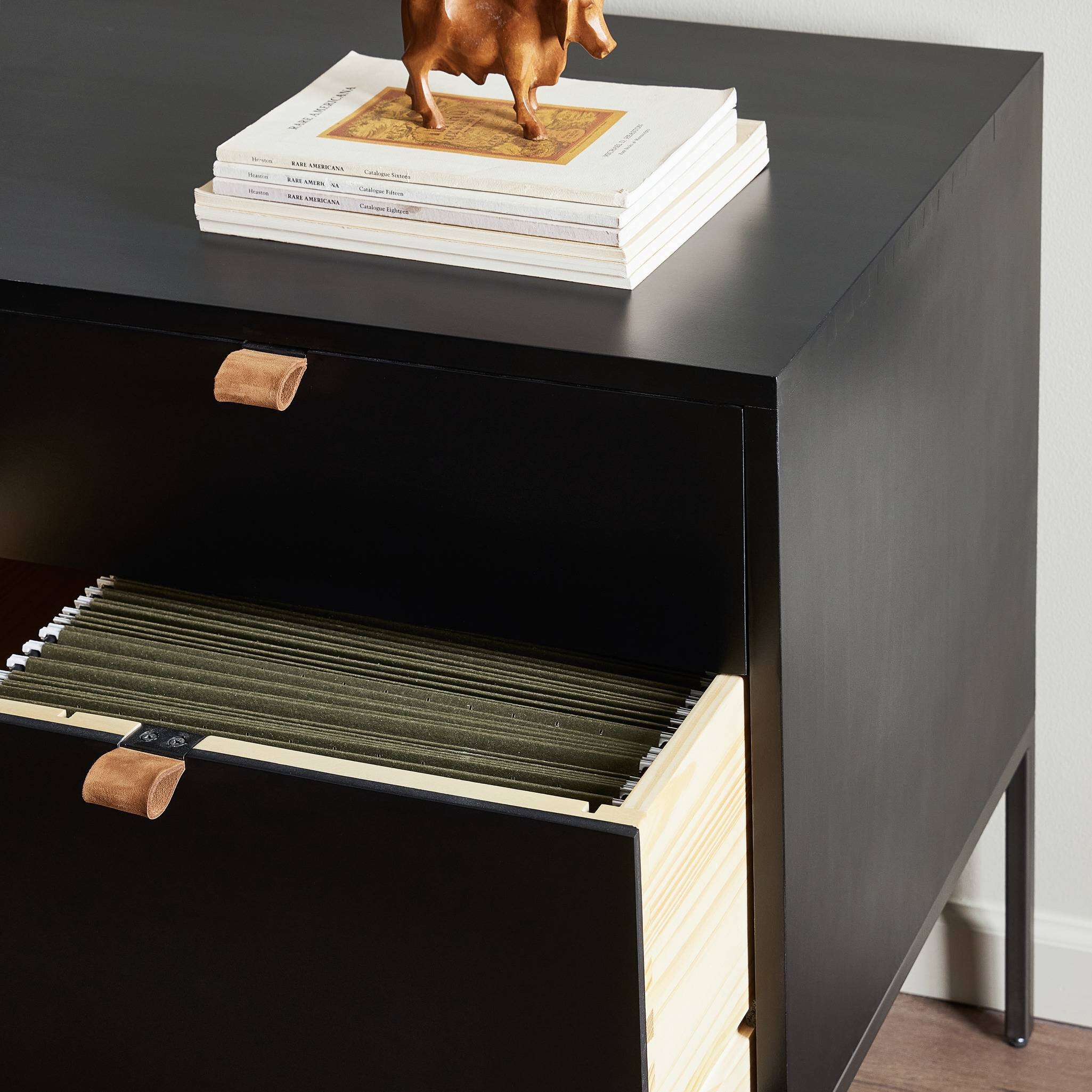 Trey Modular Wide Filing Cabinet - Black Wash Poplar - Image 14