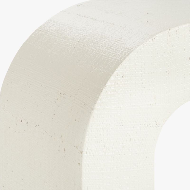 Horseshoe Ivory Lacquered Linen 52" Console Table - Image 6