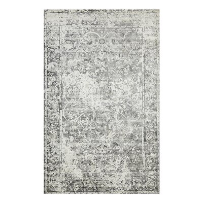 The Solo Collection Oriental Hand-Knotted Silk Bone Area Rug - Image 0