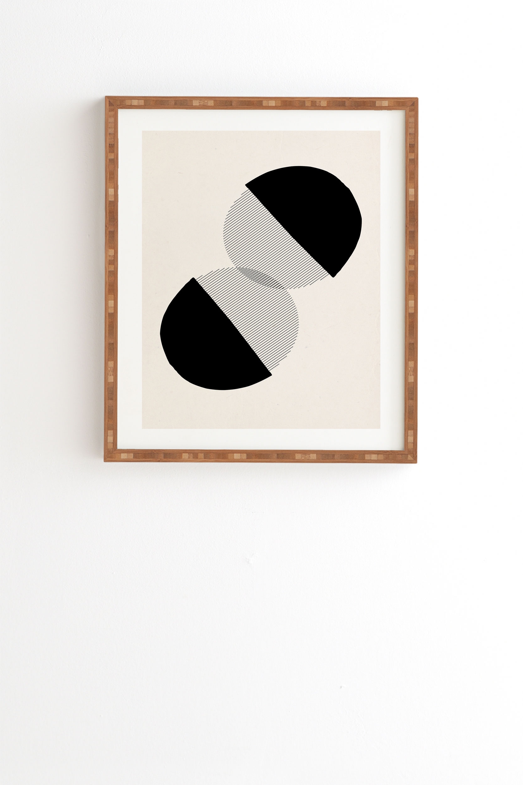 Approach by Rose Beck - Framed Wall Art Bamboo 12" x 12" - Image 1