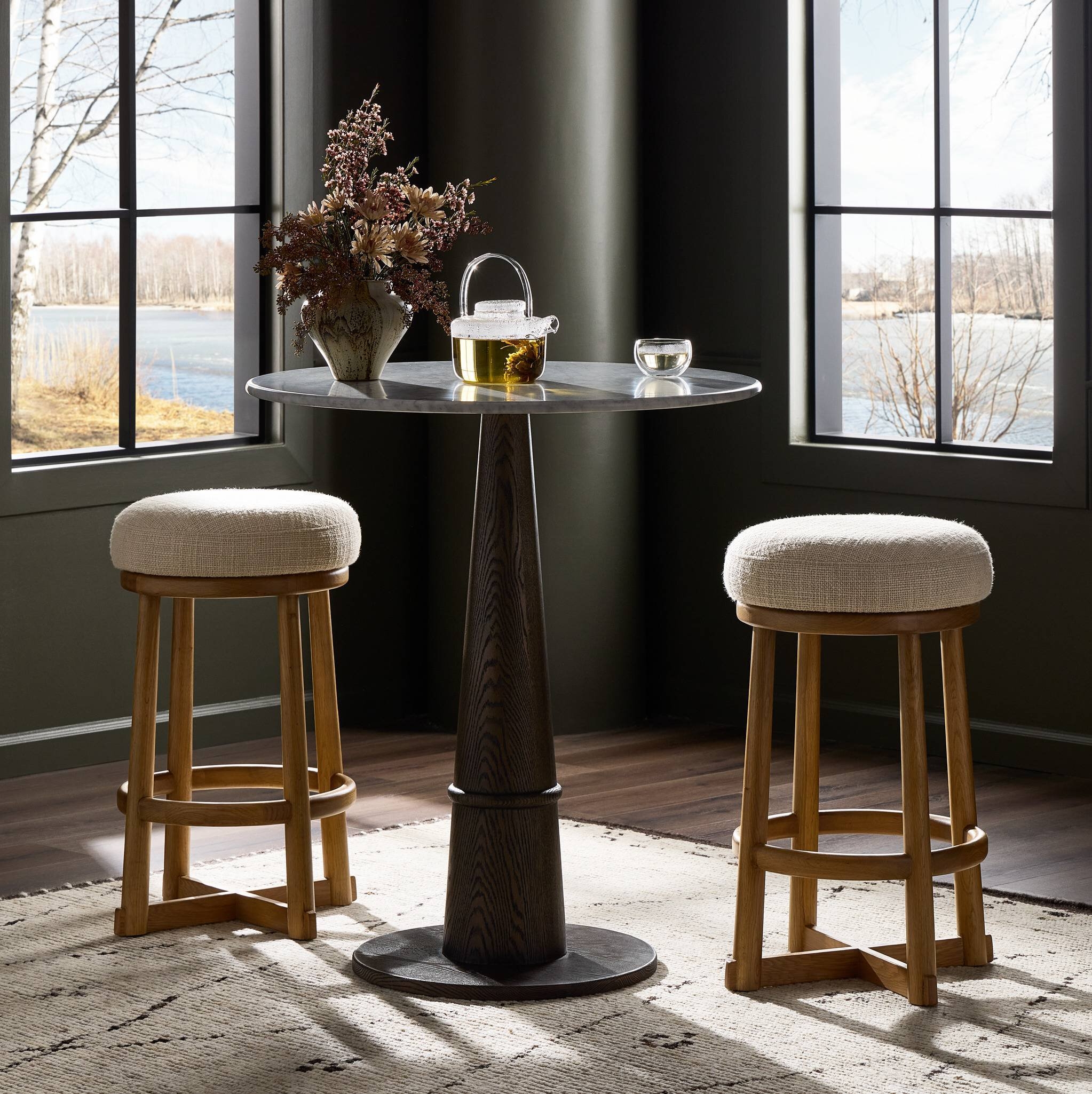 Staria Swivel Stool - Saxon Sand - Image 3