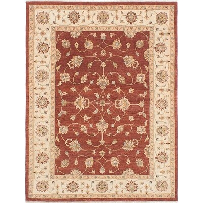 One-of-a-Kind Kalyssa Hand-Knotted Chobi Dark Red 5'8" x 7'5" Wool Area Rug - Image 0