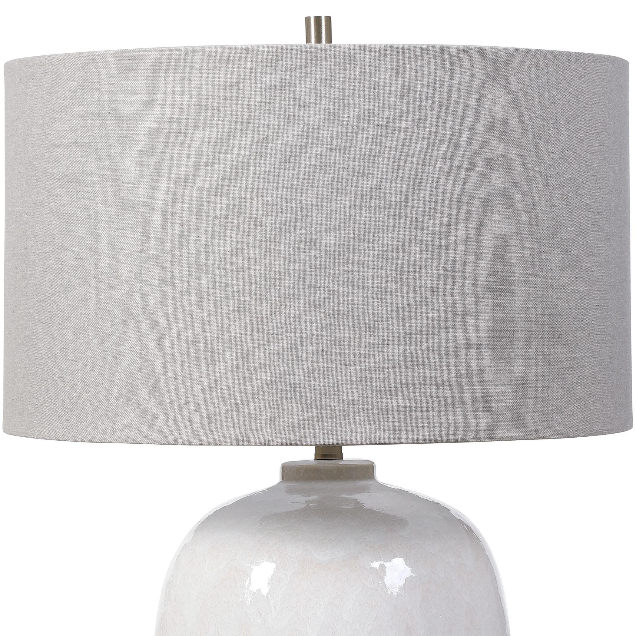 Winterscape Table Lamp, White Glaze - Image 3