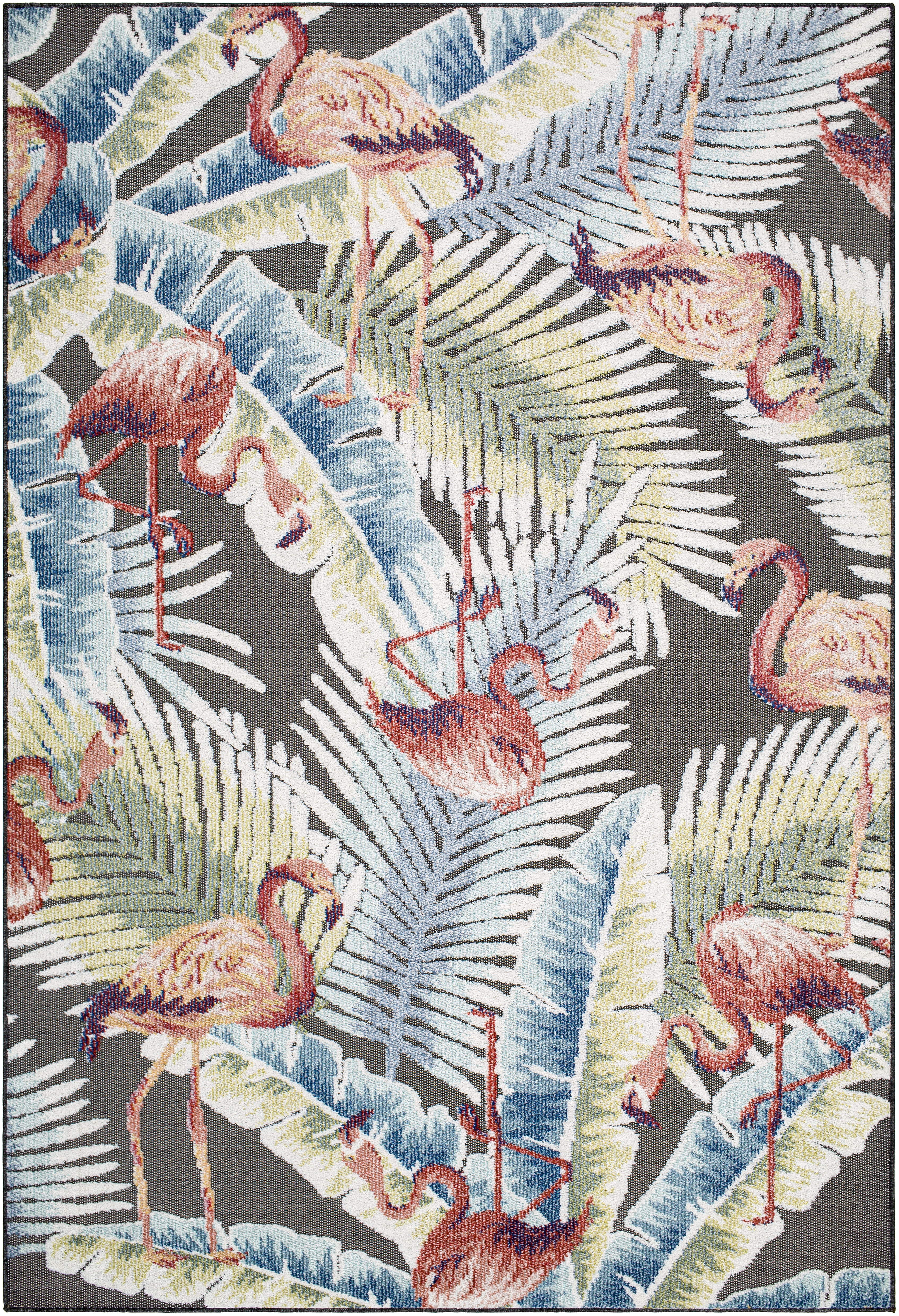 Lakeside Beige Outdoor 6'7" x 9' Machine Woven Rug - Image 0