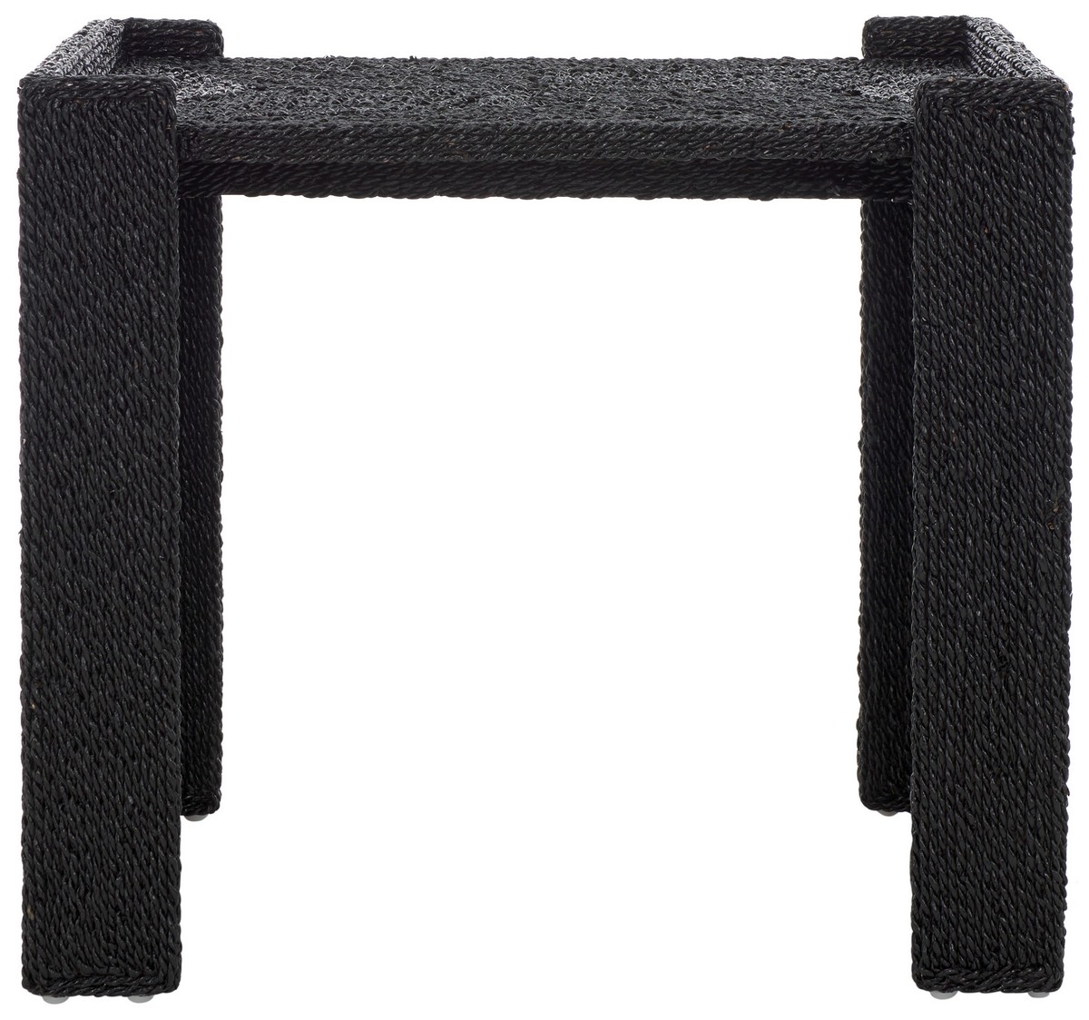 Wynima Sea Grass Accent Table - Black - Safavieh - Image 0