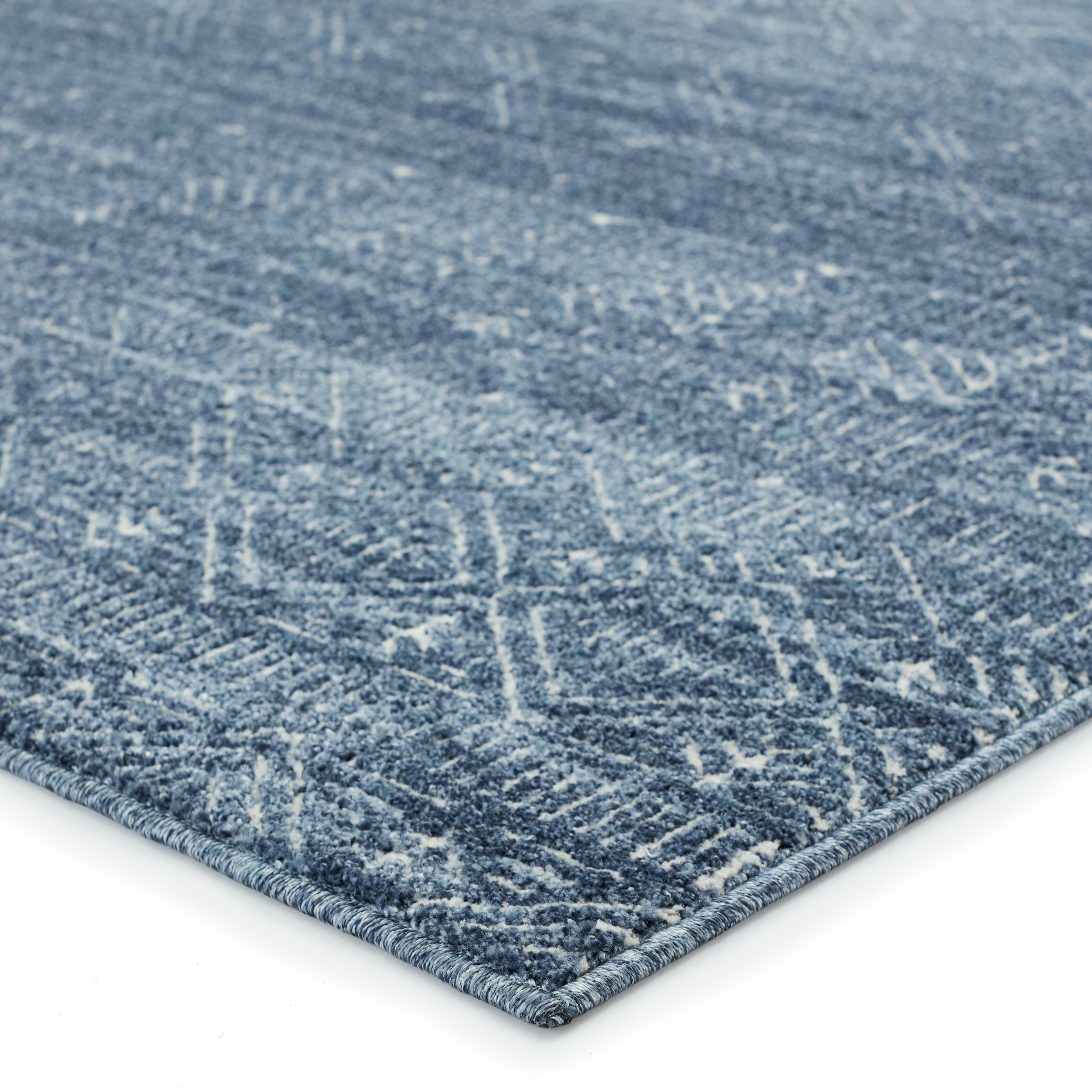 Vibe by Beya Trellis Blue/ White Area Rug (6'7"X9'6") - Image 1