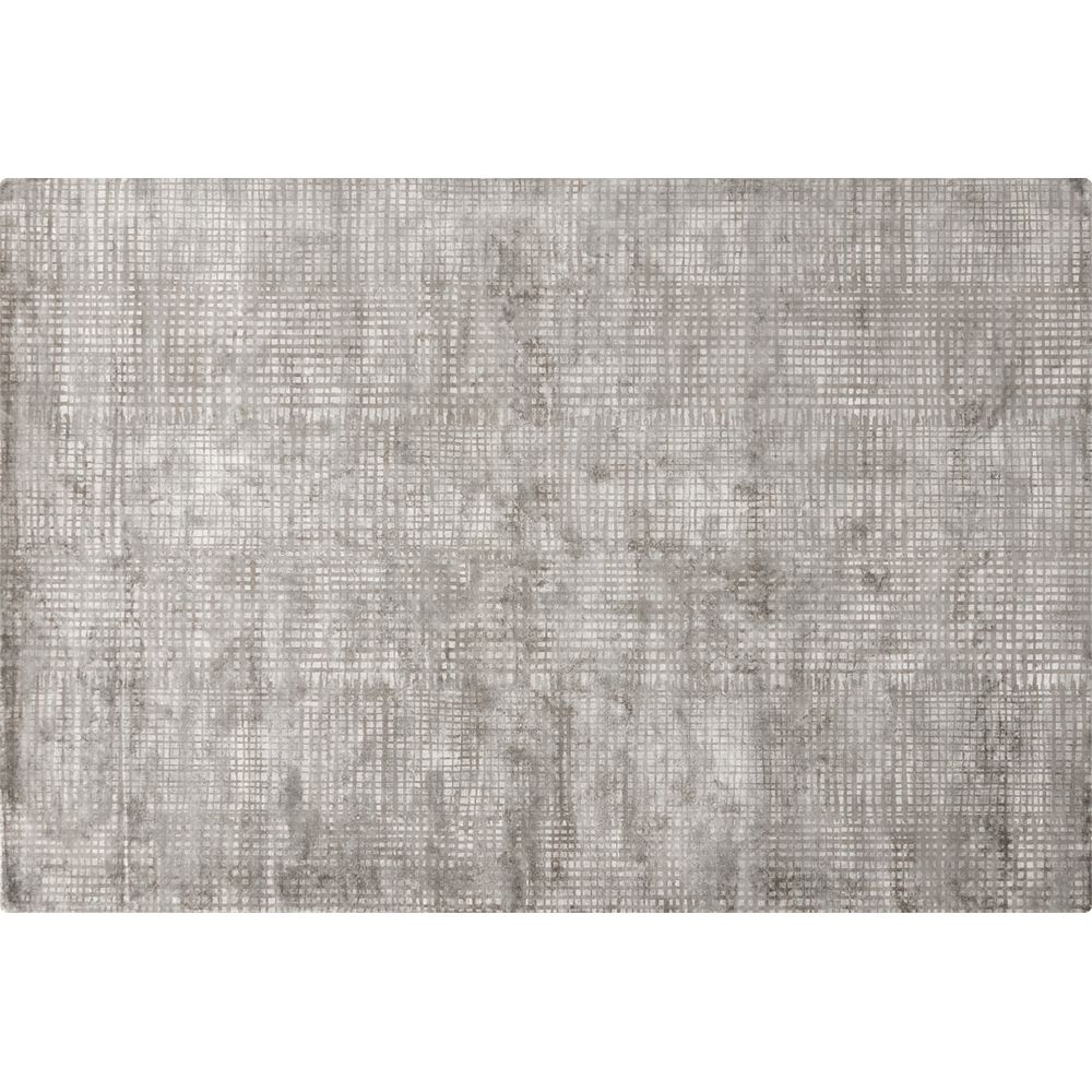 Queue Grey Modern Grid Rug 6'x9' - Image 0