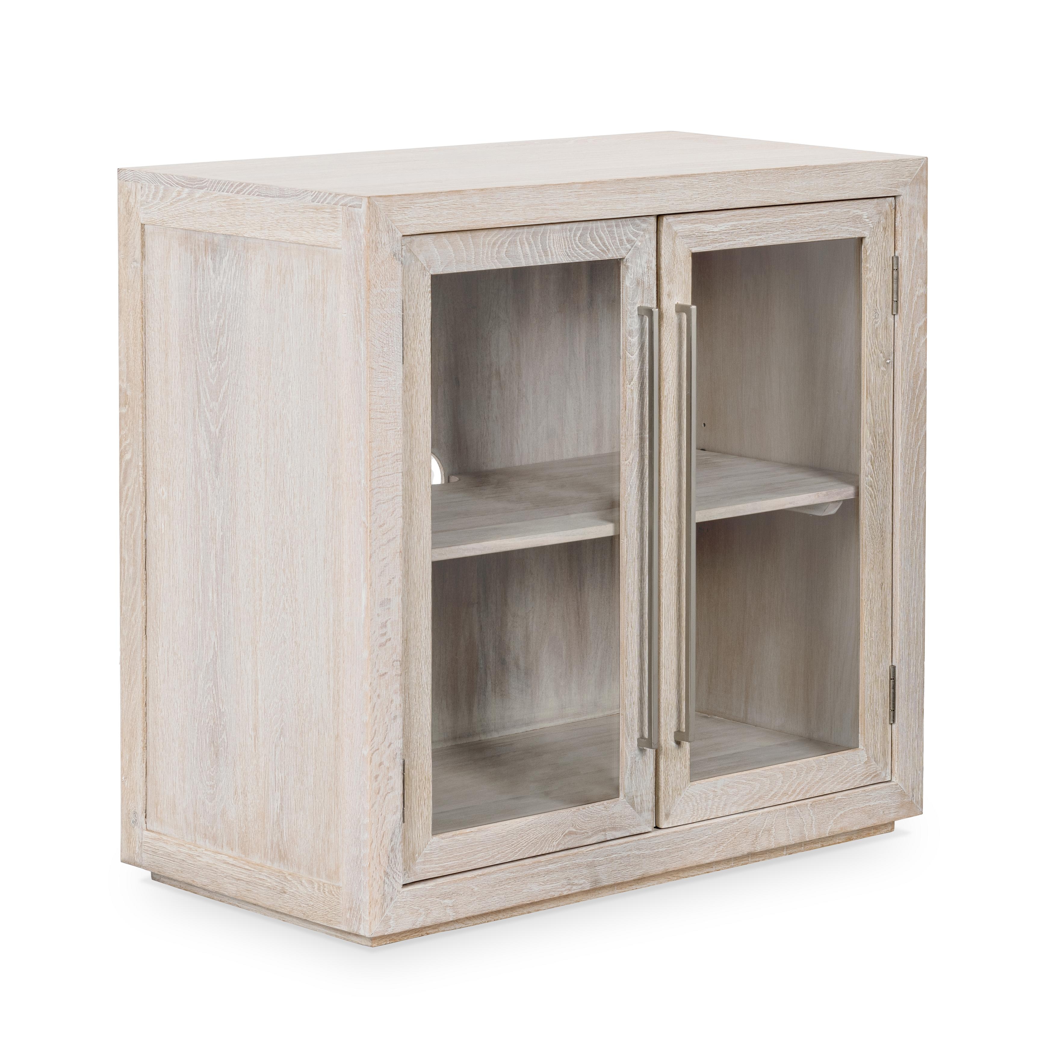 Bradley Oak Wood 2Dr Cabinet White Wash - Image 0